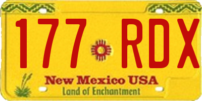 NM license plate 177RDX