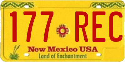 NM license plate 177REC