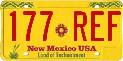 NM license plate 177REF
