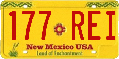 NM license plate 177REI