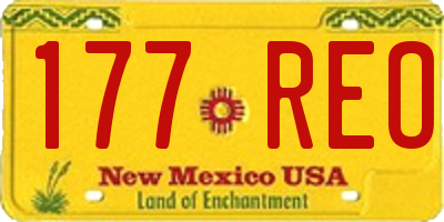 NM license plate 177REO