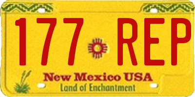 NM license plate 177REP
