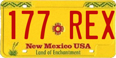 NM license plate 177REX