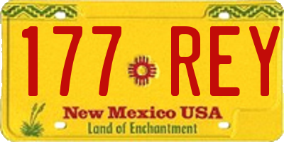 NM license plate 177REY
