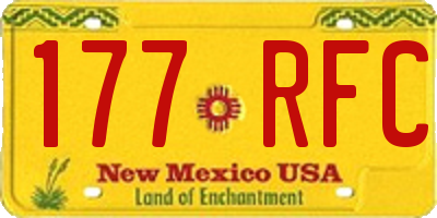 NM license plate 177RFC