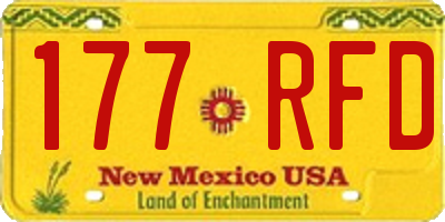 NM license plate 177RFD