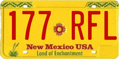NM license plate 177RFL