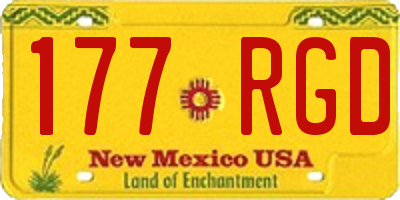 NM license plate 177RGD