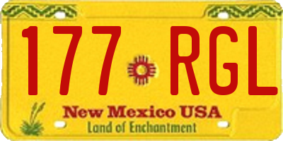 NM license plate 177RGL