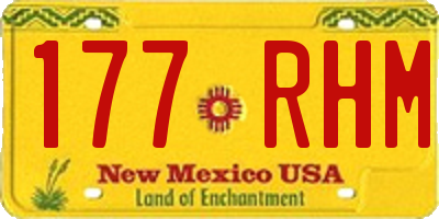 NM license plate 177RHM