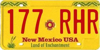 NM license plate 177RHR
