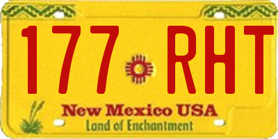NM license plate 177RHT