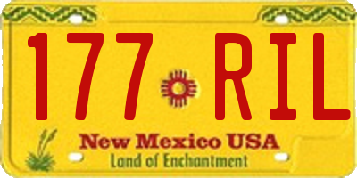 NM license plate 177RIL