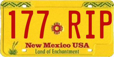 NM license plate 177RIP