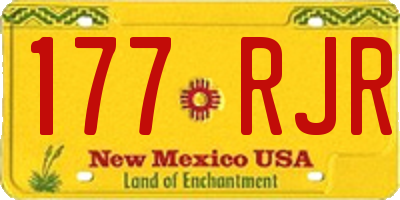 NM license plate 177RJR