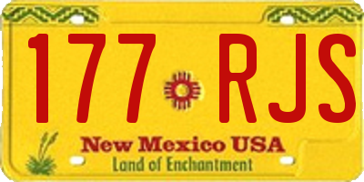 NM license plate 177RJS