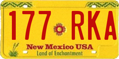 NM license plate 177RKA