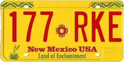 NM license plate 177RKE