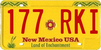 NM license plate 177RKI