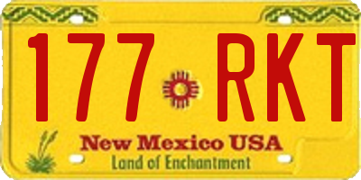 NM license plate 177RKT