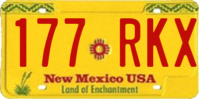 NM license plate 177RKX