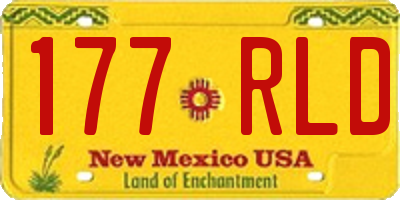 NM license plate 177RLD