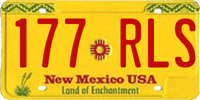 NM license plate 177RLS
