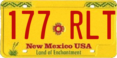 NM license plate 177RLT
