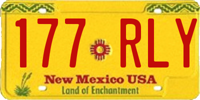 NM license plate 177RLY