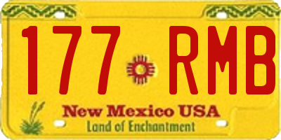 NM license plate 177RMB