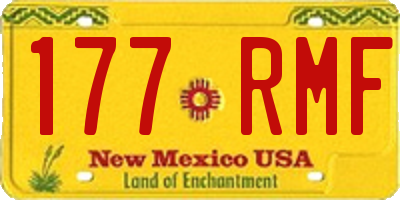 NM license plate 177RMF