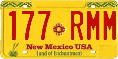 NM license plate 177RMM