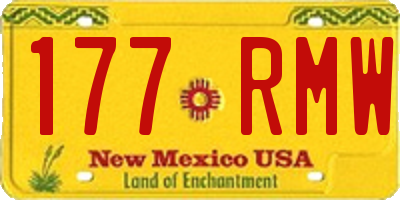 NM license plate 177RMW