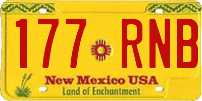 NM license plate 177RNB