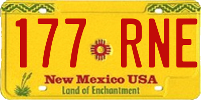 NM license plate 177RNE