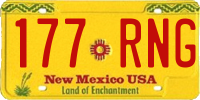 NM license plate 177RNG