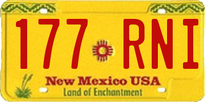 NM license plate 177RNI