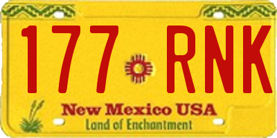 NM license plate 177RNK