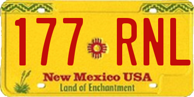 NM license plate 177RNL