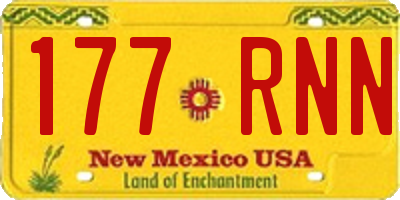 NM license plate 177RNN
