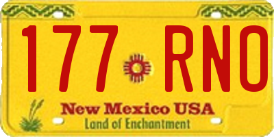 NM license plate 177RNO
