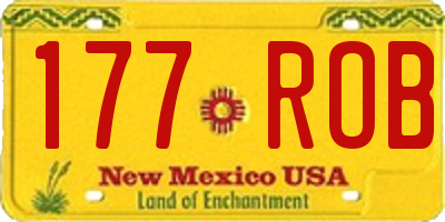 NM license plate 177ROB