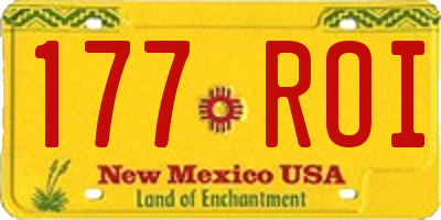 NM license plate 177ROI