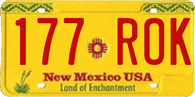 NM license plate 177ROK