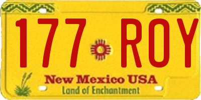 NM license plate 177ROY