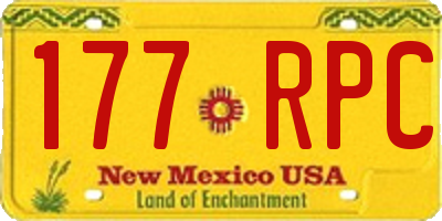 NM license plate 177RPC