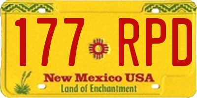 NM license plate 177RPD
