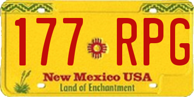 NM license plate 177RPG