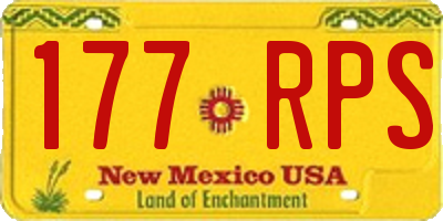 NM license plate 177RPS