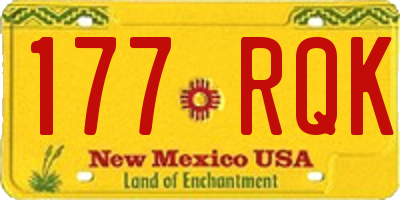 NM license plate 177RQK